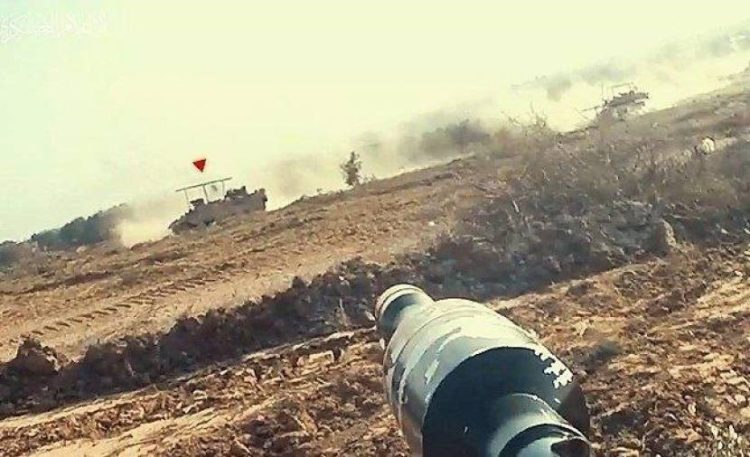 Tank Israel saat dibidik Hamas