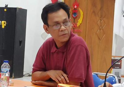 Ketua Harian KONI Kabupaten Banggai, Syarifudin Abas. (Foto: Sofyan Labolo Luwuk Times)
