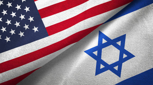 Bendera Amerika Serikat dan Israel