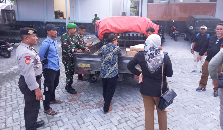 Logistik Pemilu tiba di KPU Kabupaten Banggai